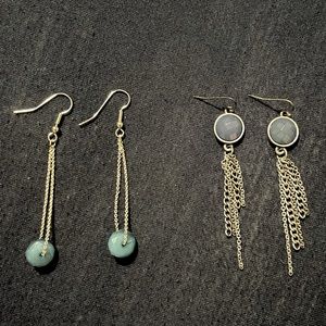Blue Chain Earrings